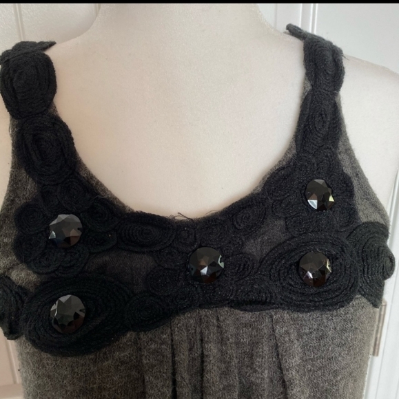 💕💙PURE vida gray/black sweater mini dress - Picture 3 of 8